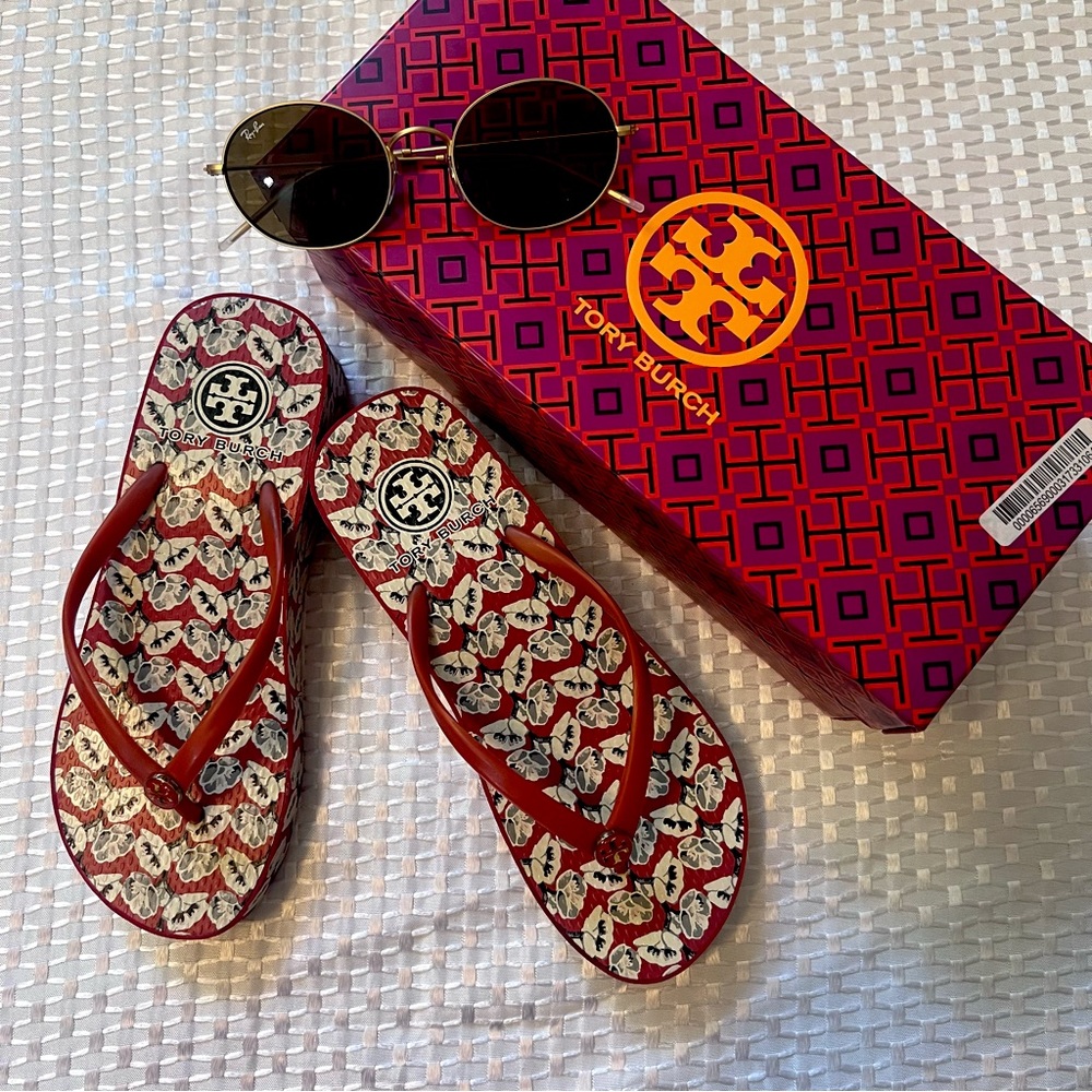 Tory Burch | Tory Burch thong wedge flip flops